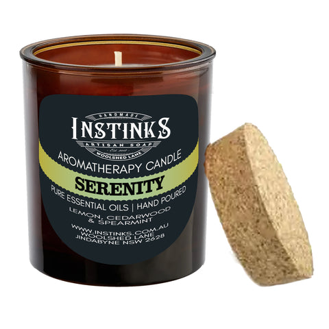Serenity Amber Jar Candle - Lemon, Cedarwood & Spearmint