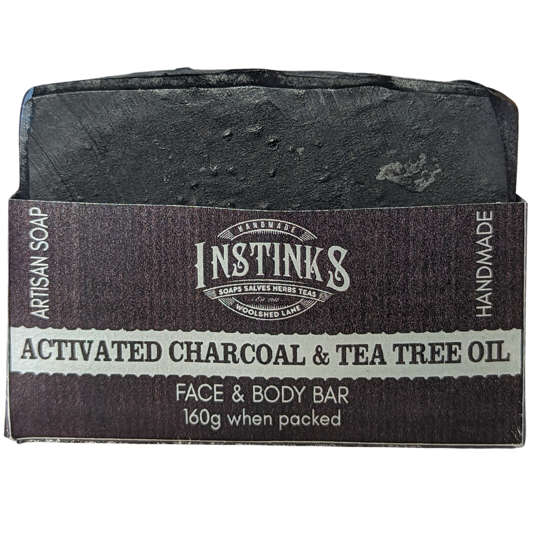 Activated Charcoal & Tea Tree Oil Face, Beard & Body Bar