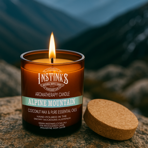 Alpine Mountain Amber Jar Candle