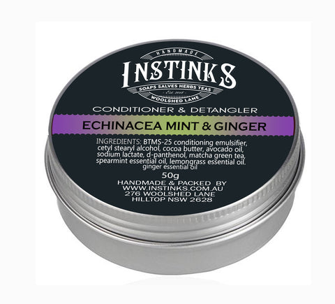Hair Conditoner & Detangler Bar - Echinacea Mint & Ginger