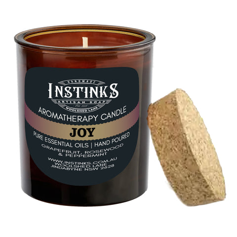 Joy Amber Jar Candle - Grapefruit, Rosewood & Peppermint