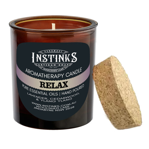 Relax Amber Jar Candle - Lavender, Cedarwood & Ylang ylang